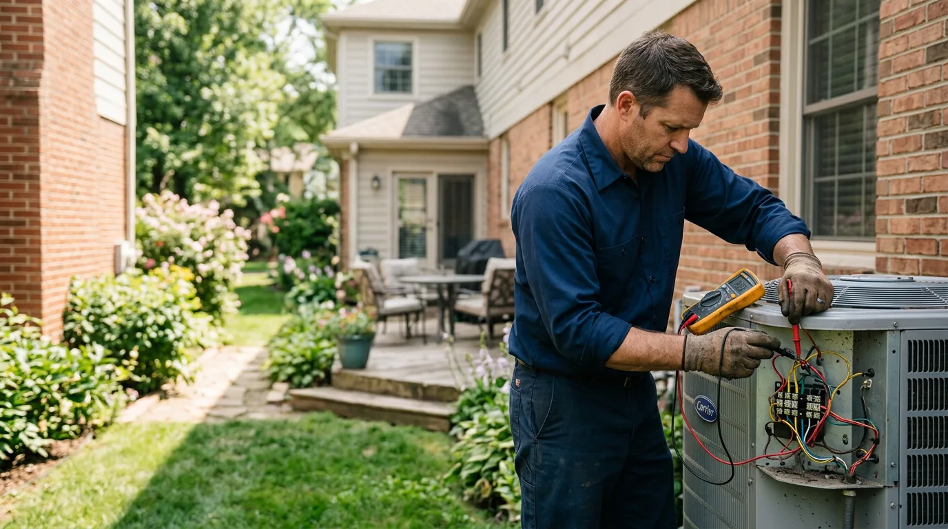 HVAC technician working near West Newton, MA